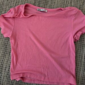 Zara Pink Short Sleeve Top
